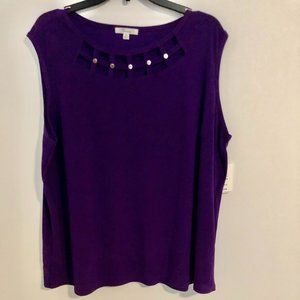 NWT 89th & Madison sleeveless top size 2X